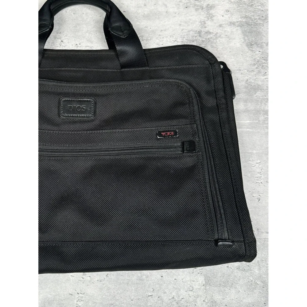 TUMI Business T-Pass Laptop Briefcase Black Ballistic Nylon - 15.5x12.5